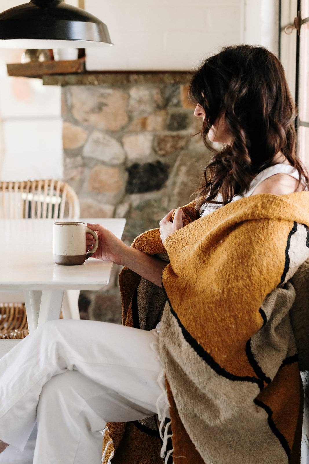 70s + Sunshine Handwoven Blanket