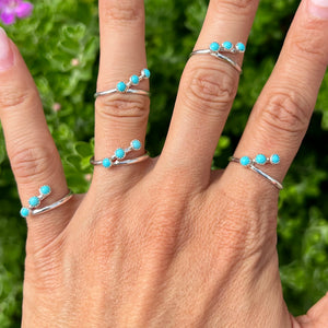 The  Charley 3 Stone Turquoise Ring