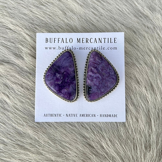 The Annie Charoite Earrings