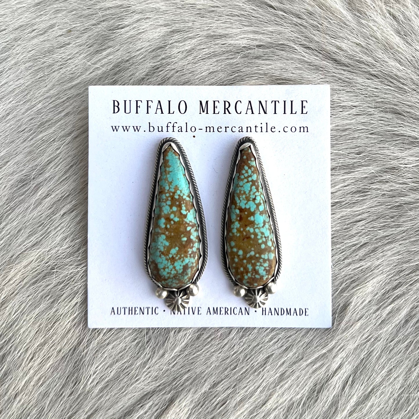 Royston Turquoise + Sterling Post Earrings