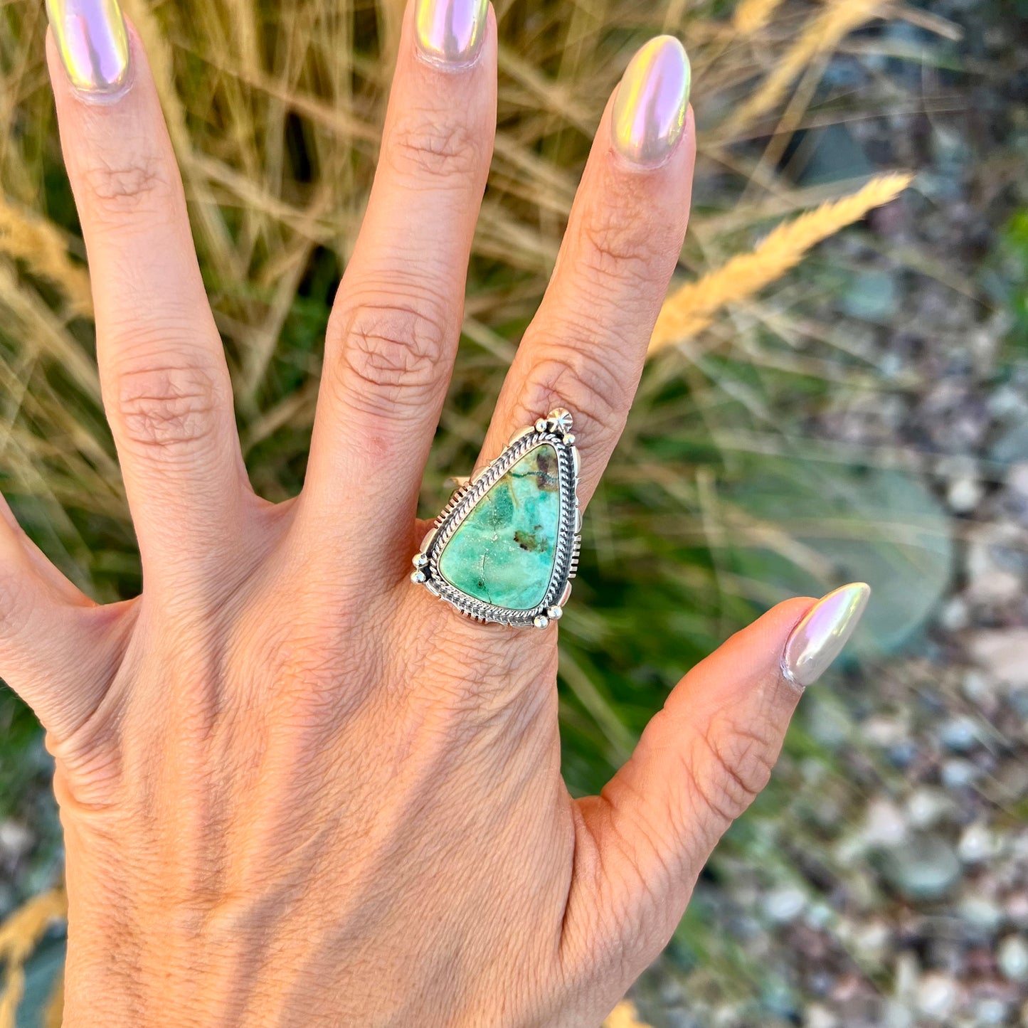 Turquoise Triangle Ring