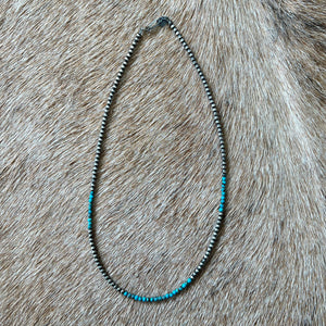 18” Turquoise & Navajo Pearl Choker