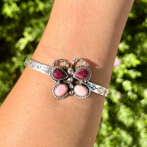 Purple Spiny + Pink Conch Butterfly Cuff