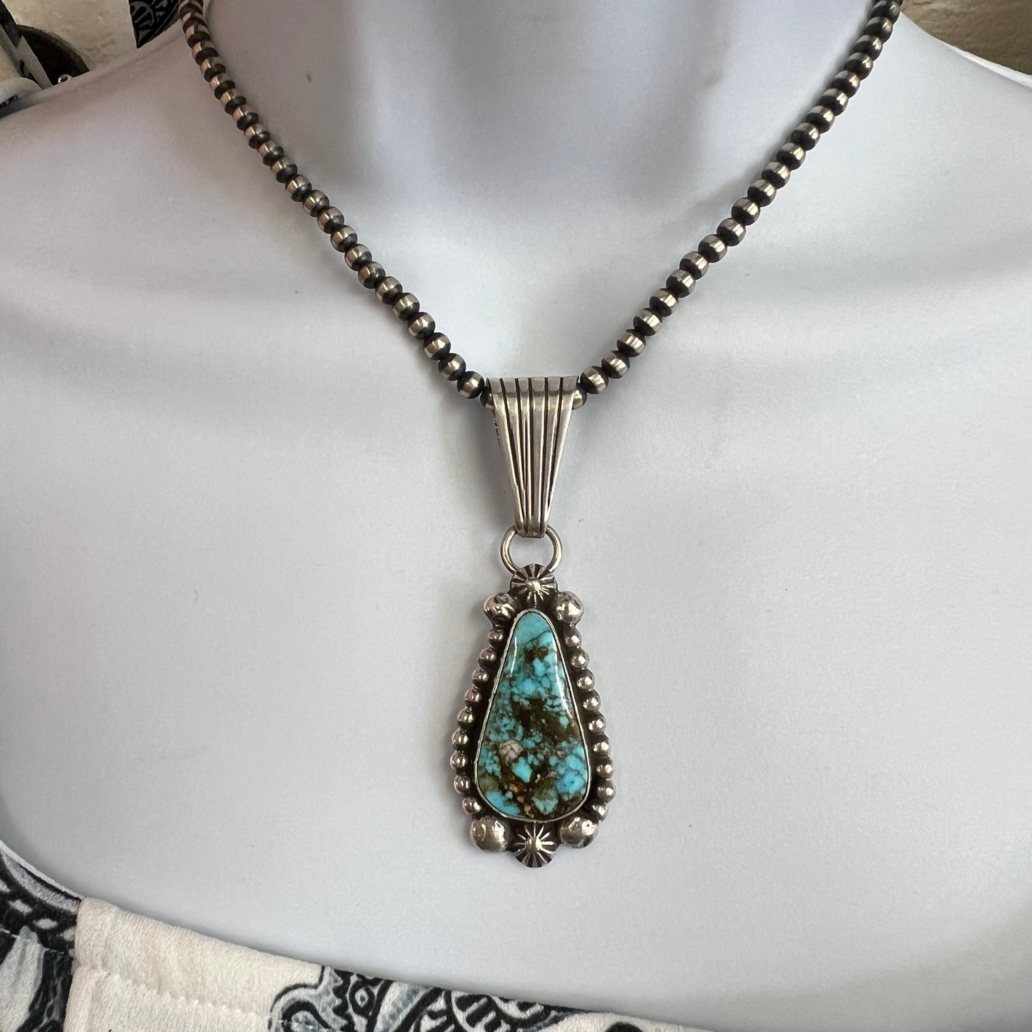 Natural Kingman Turquoise Pendant