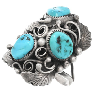 Vintage Floral Turquoise Ring