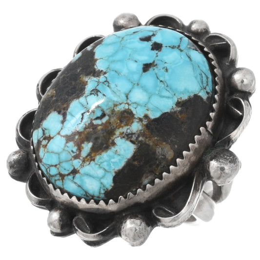 Vintage Natural Number 8 Turquoise Ring