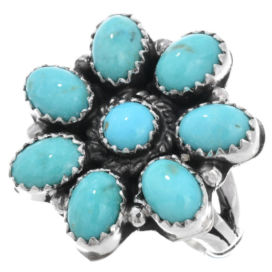 Floral Navajo Cluster Ring