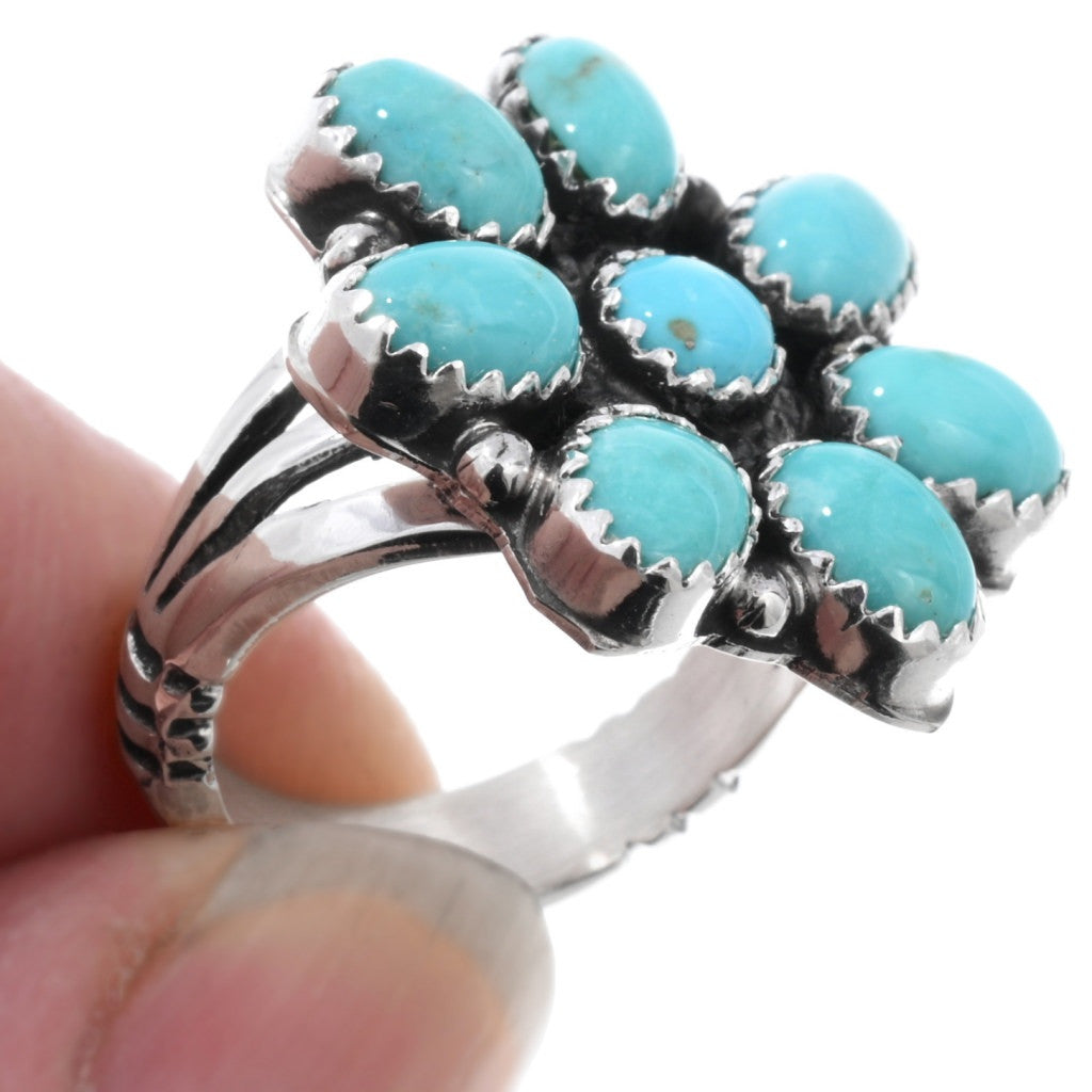 Floral Navajo Cluster Ring