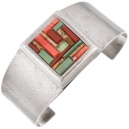 Vintage Spiny + Turquoise Inlay Cuff