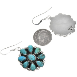 Natural Kingman Turquoise Cluster Earrings