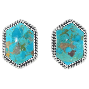 Kingman Turquoise Geo Studs