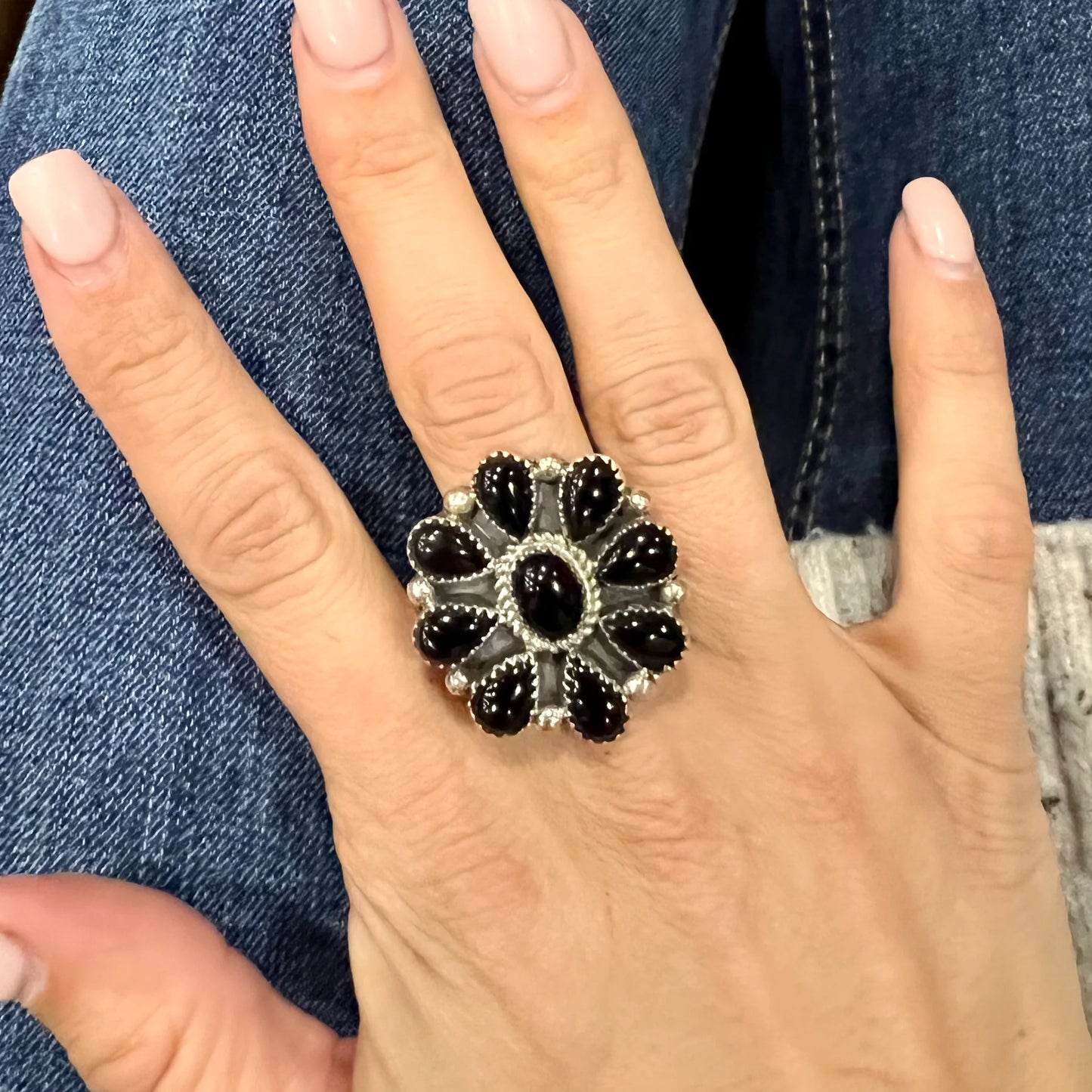 Ruby Navajo Cluster Ring