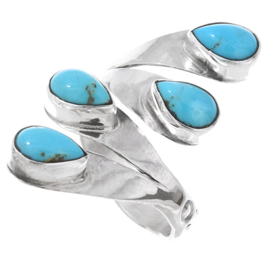 4 Stone Turquoise and Sterling Ring