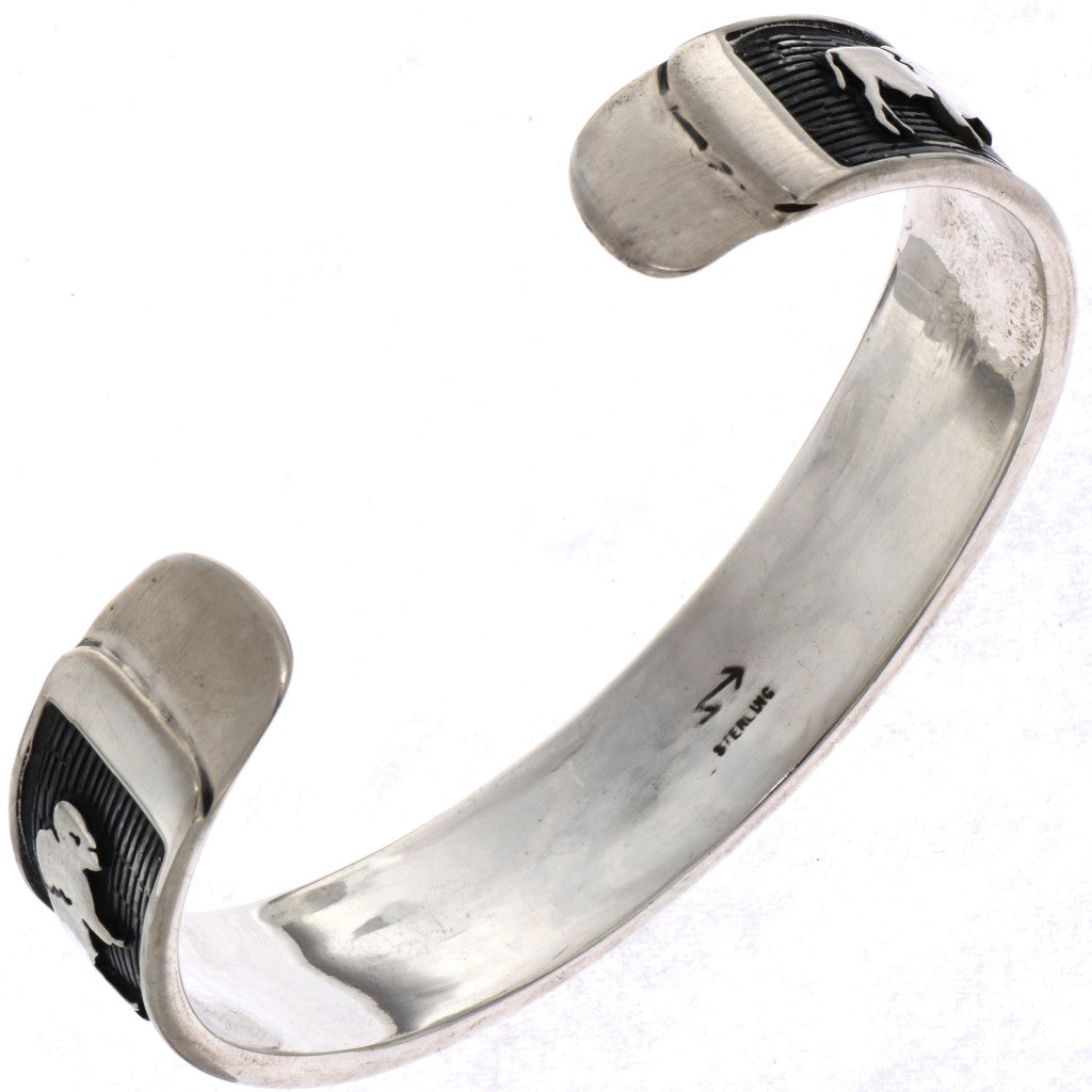 Sterling Silver 3D Buffalo Cuff Oxidized