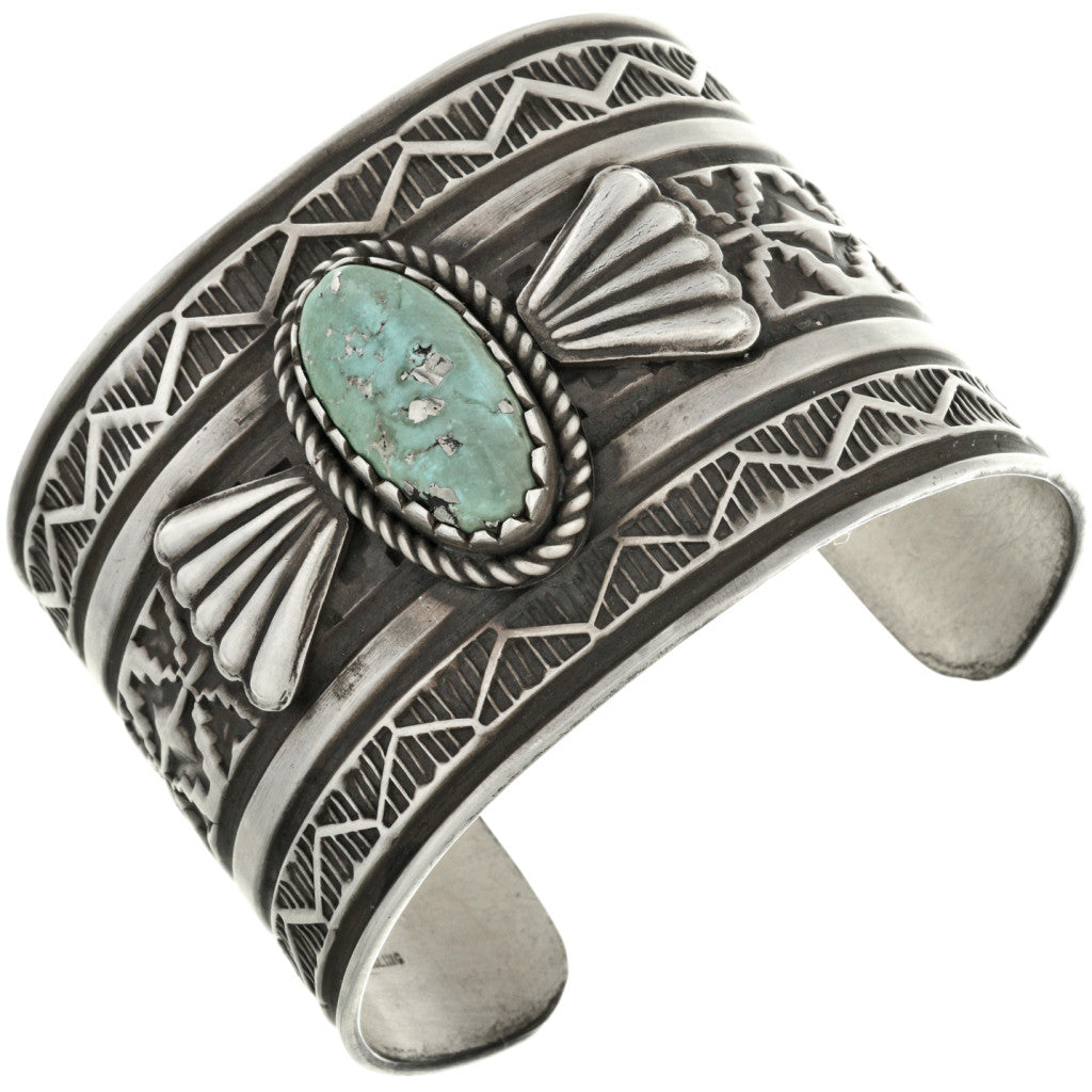 Hachita Turquoise Wide Sterling Cuff