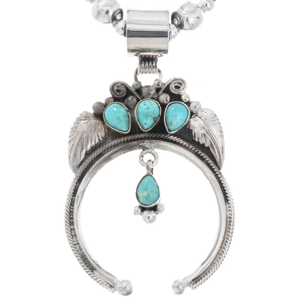 Navajo Turquoise Naja Pendant