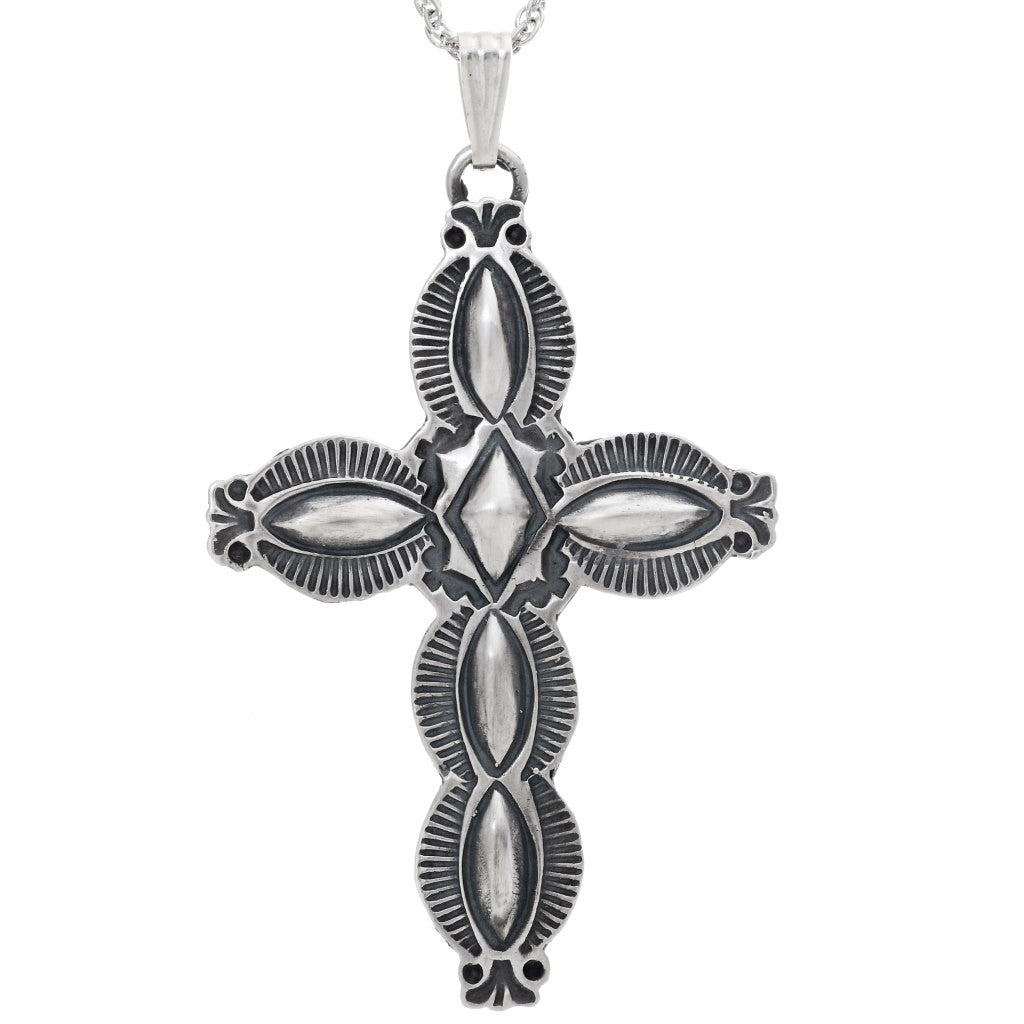 Navajo Stamped Cross Pendant