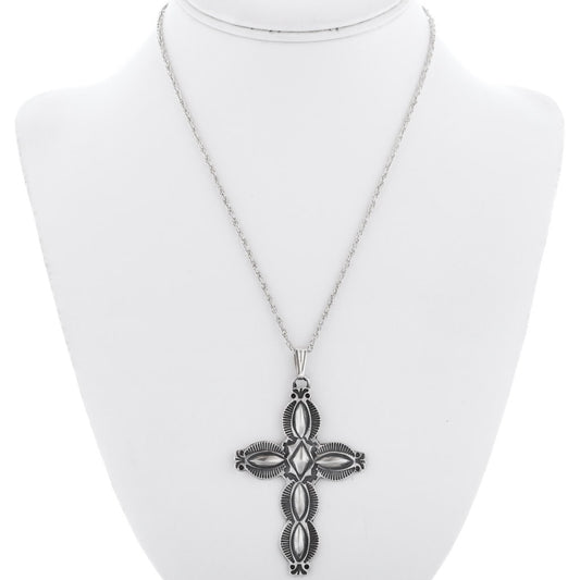 Navajo Stamped Cross Pendant