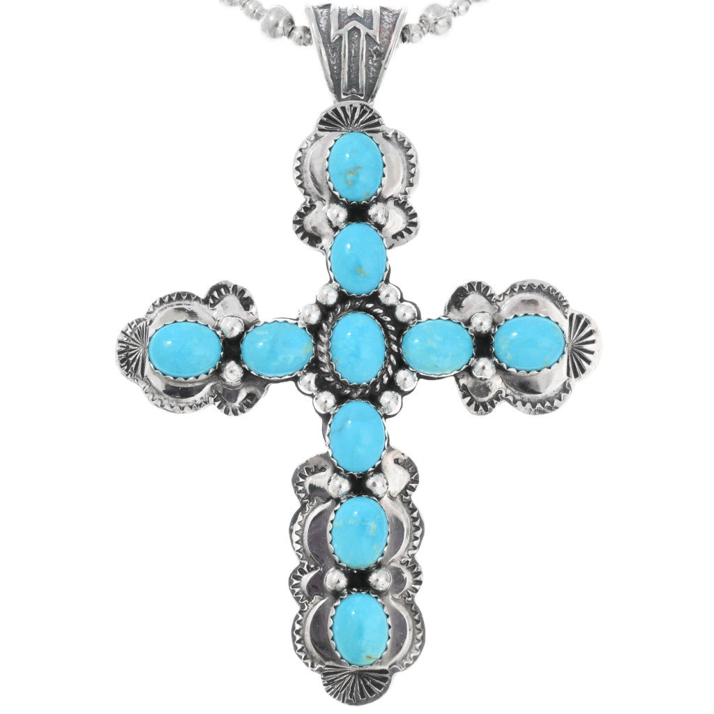 The Verna Turquoise Cross Pendant