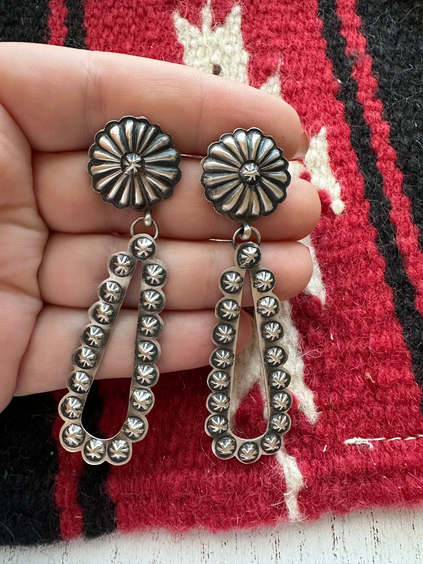 Navajo Sterling Silver Dangle Earrings