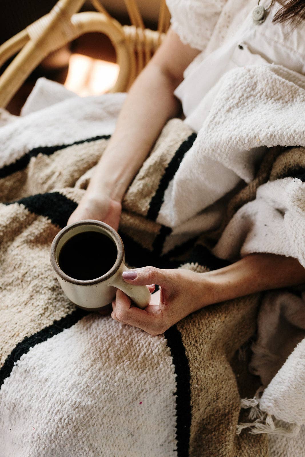 Coffee + Crema Handwoven Blanket