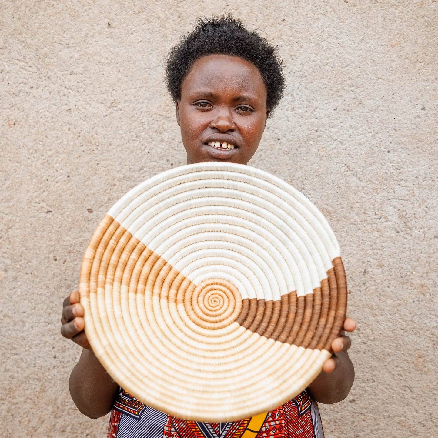 Sand Woven Bowl - 14" Warm