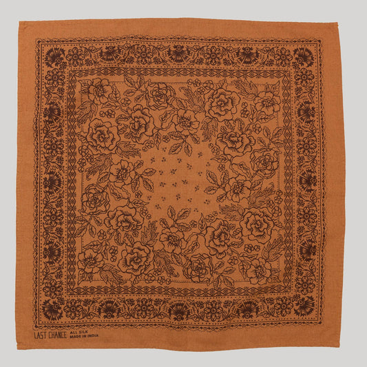 Natural Dye Silk Bandana | Golden Oak