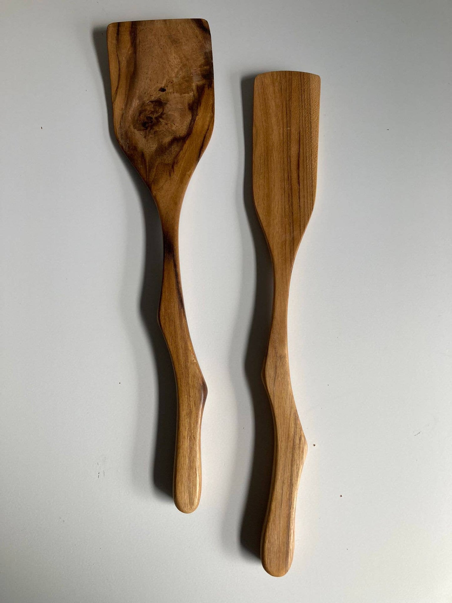 Hand Carved Teak Spatula Set