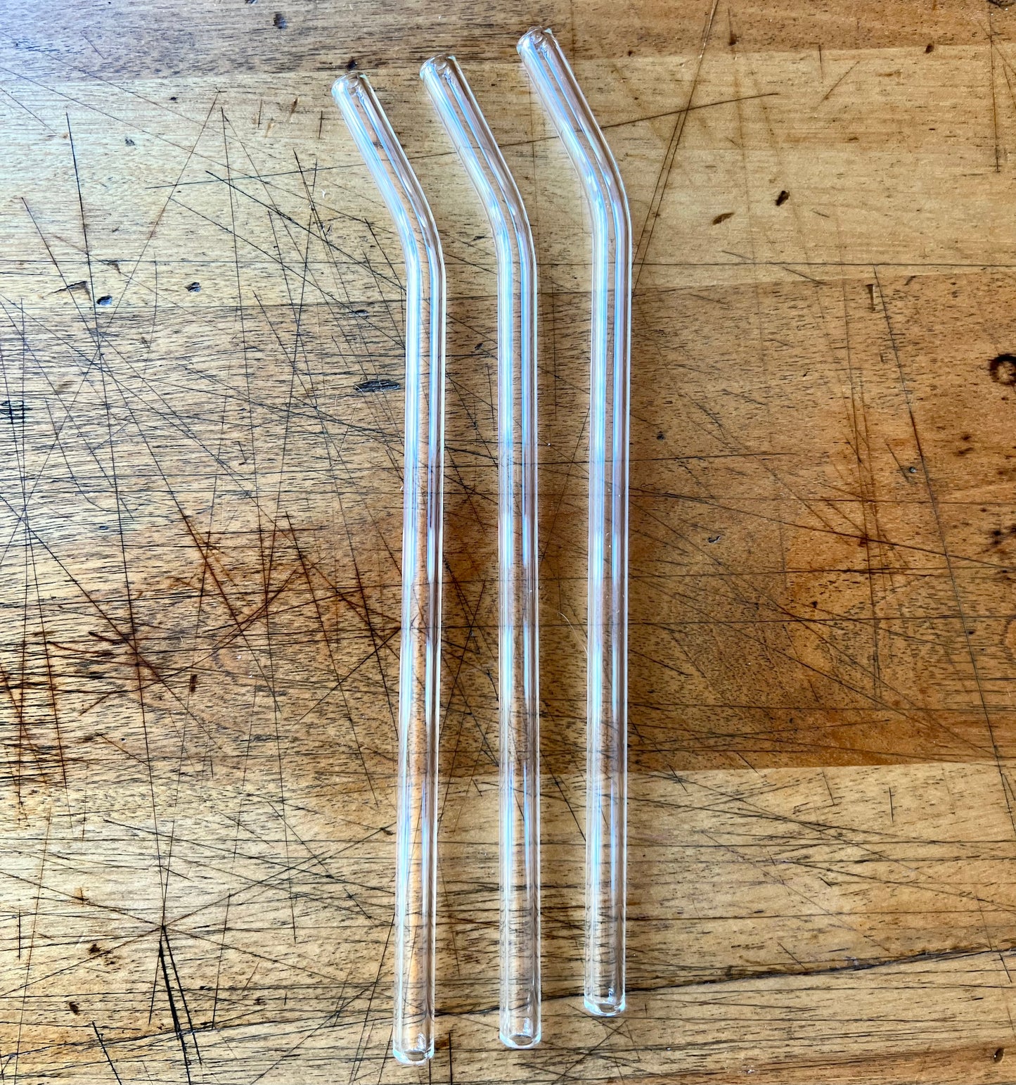 Glass Bent Straws - Handmade