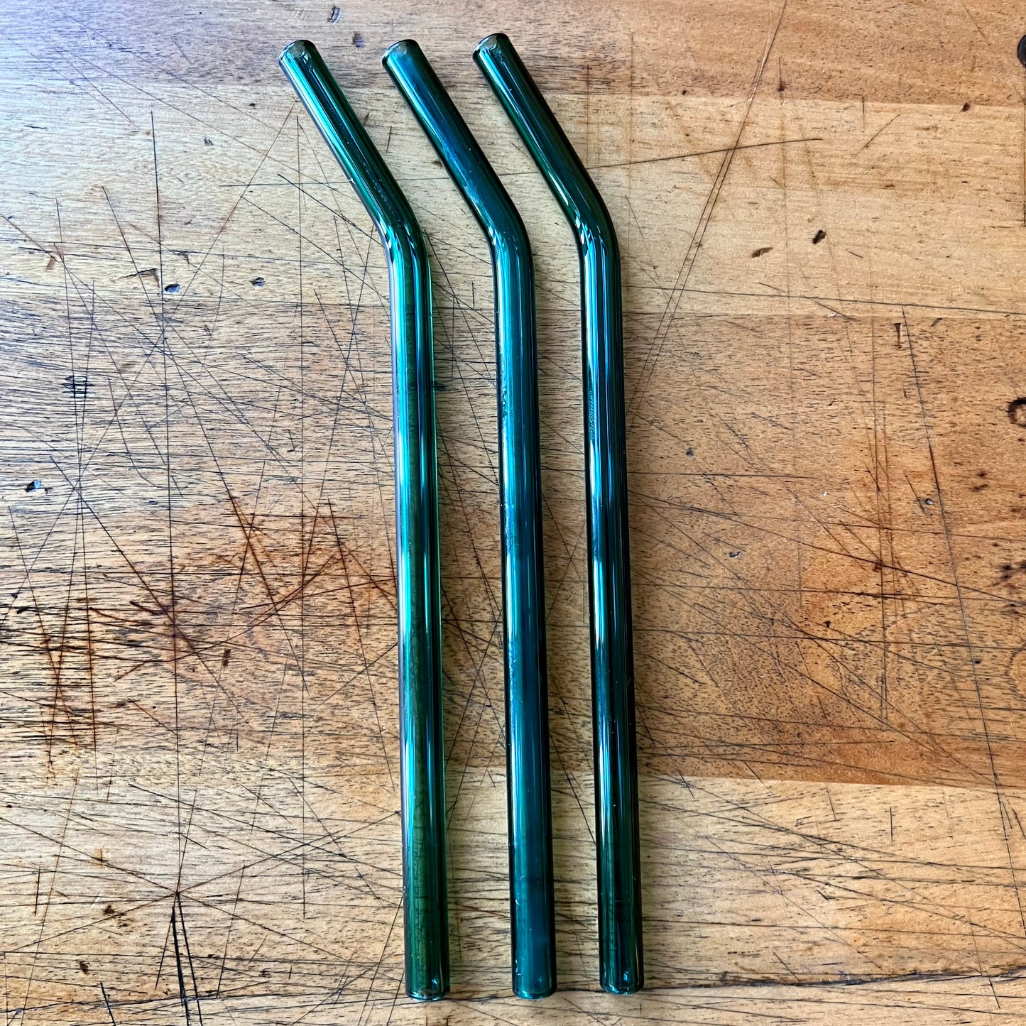 Glass Bent Straws - Handmade