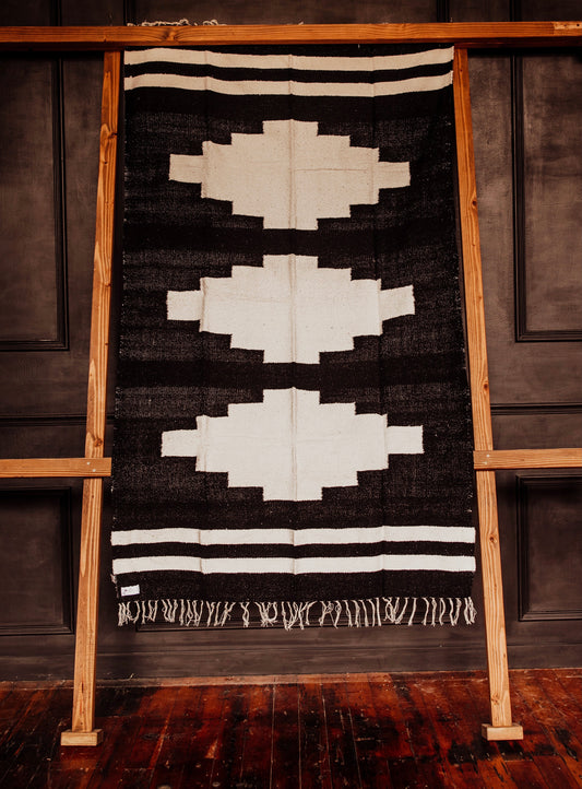 Saguaro Tribal Blanket - Black