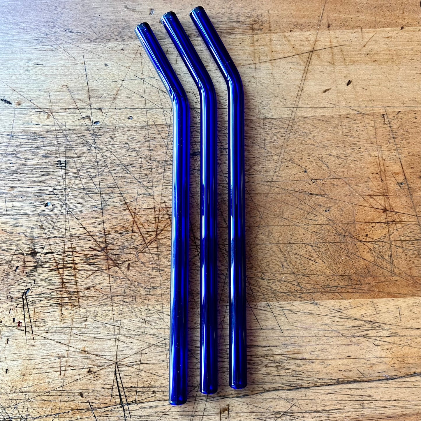 Glass Bent Straws - Handmade